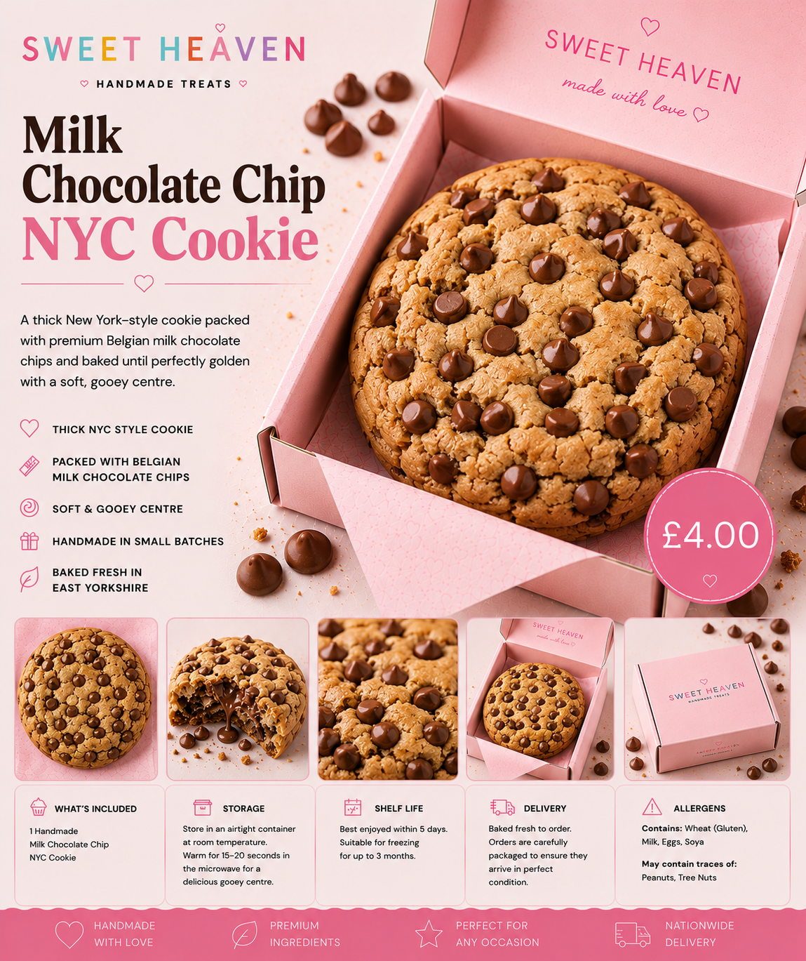 Milk Chocolate Chip NYC Cookie