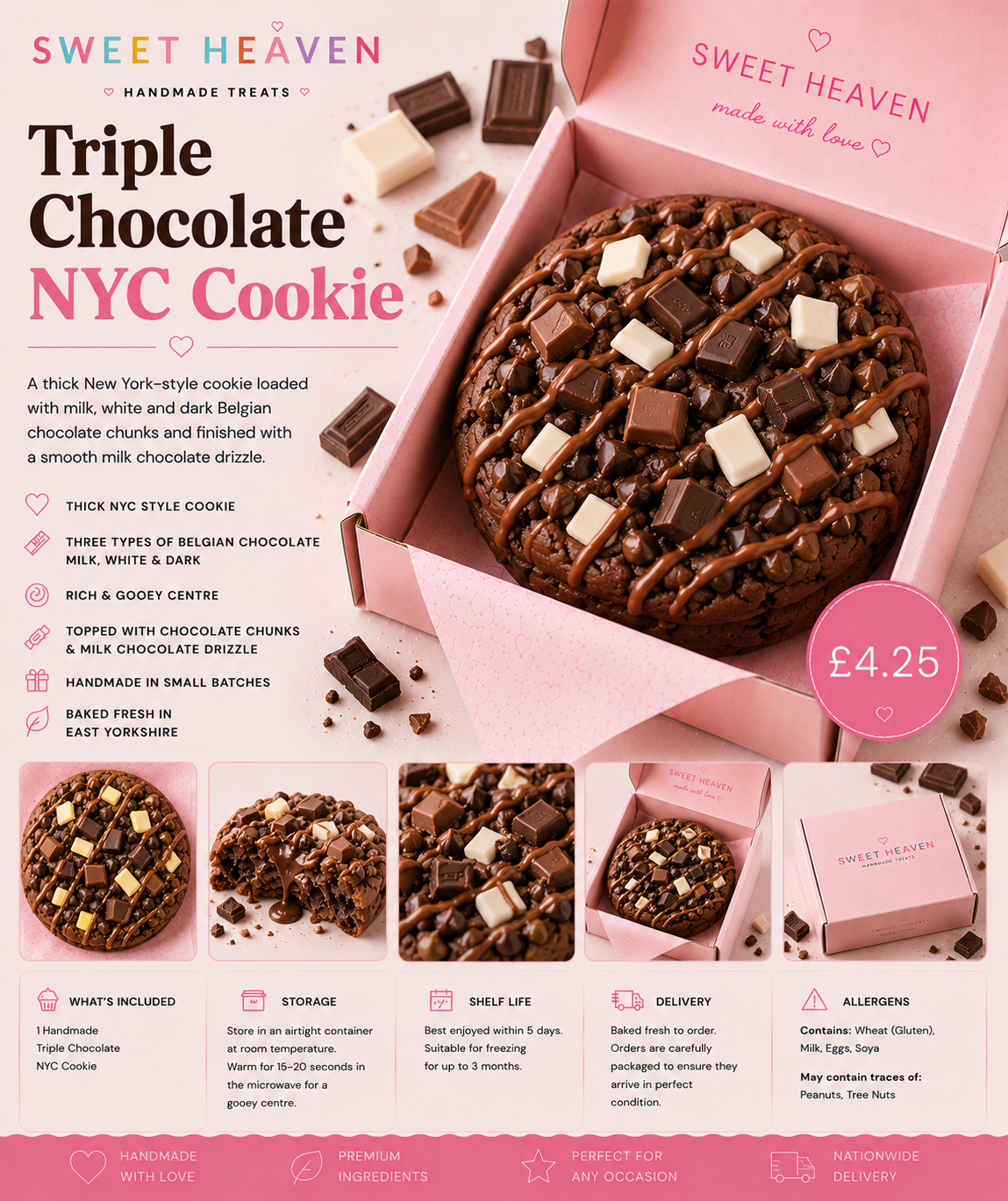 Triple Chocolate NYC Cookie